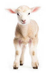 Close-up of Lamb on White Background - AI generated
