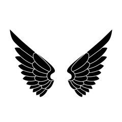 vector angel wings tribal tattoo