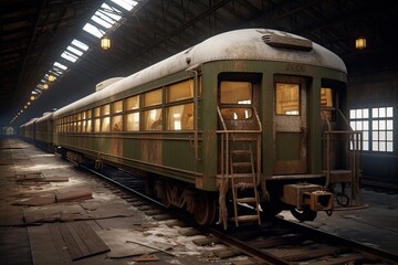 Obraz premium train in motion Generative Ai