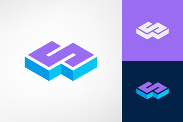 SW or WS isometric monogram. A 3d style logo but still simple and modern. Suitable logo for real estate company, personal brand, industrial, construction, etc.