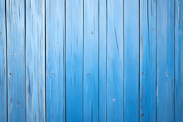 Obraz premium Beautiful wood texture, blue fence, mockup. Generative AI