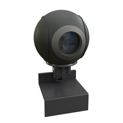 webcam with one lens and stand lock isolated on a transparent background