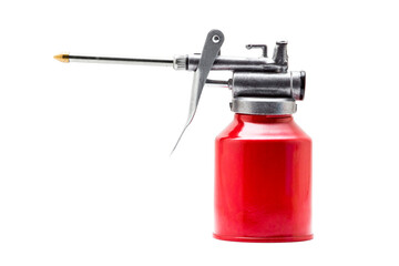 Oiler for machine oil on a white background