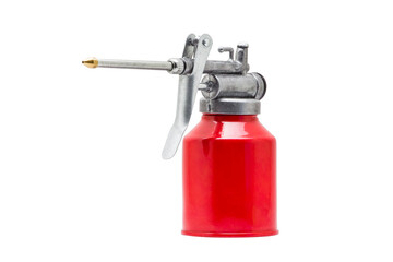 Oiler for machine oil on a white background