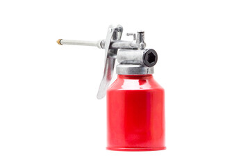 Oiler for machine oil on a white background