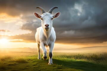 Fototapeta premium goat on a meadow