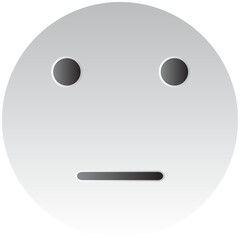 Emotional emoticon with normal face. concept of evaluation and feedback
