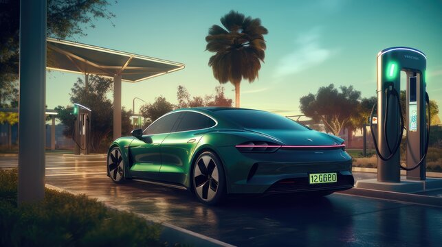Electric car display, generative ai