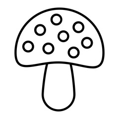 Mushroom Outline Icon
