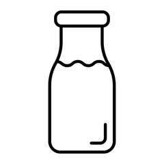 Milk Bottle Outline Icon