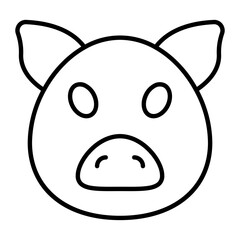 Pig Outline Icon