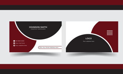 Modern geometric business card vector design