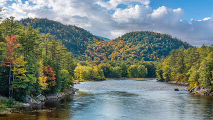 Autumn colors on the Androscoggin River near Gilead Maine