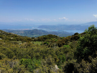 Fototapeta na wymiar Panoramic view on the island of Lefkas in Greece