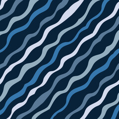 Vector fabric pattern illustration blue background abstract unbalance line patterns cute 45 degree vertical blue pastel color different size layout.