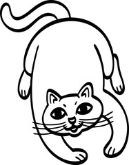 cute cartoon cat drawing.