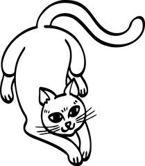 cute cartoon cat drawing.