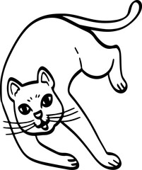 cute cartoon cat drawing.