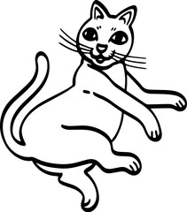 cute cartoon cat drawing.