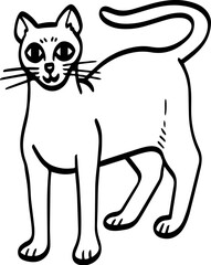 cute cartoon cat drawing.