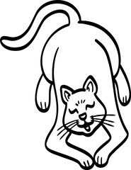 cute cartoon cat drawing.