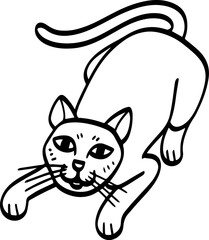 cute cartoon cat drawing.