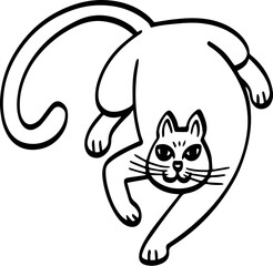 cute cartoon cat drawing.
