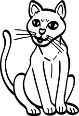 cute cartoon cat drawing.