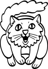 cute cartoon cat drawing.