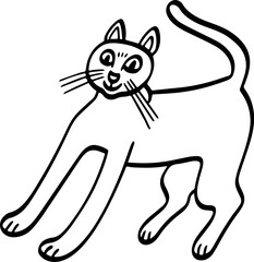 cute cartoon cat drawing.