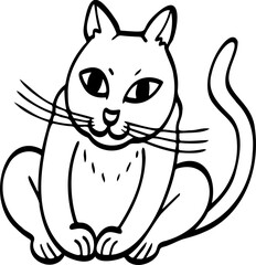 cute cartoon cat drawing.