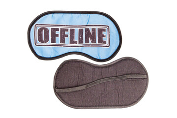 Pillow for sleeping in transport on a white background