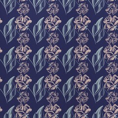 seamless floral pattern rose flowers 