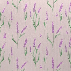 Fototapeta na wymiar seamless pattern with lavender