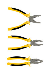 Obraz premium Combination pliers illustration, vector clipart on a white background.