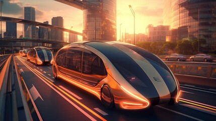 Modern with future of transportation electric for concept design. Renewable energy concept. Car, vehicle, automobile. Future technology. Safety internet technology. Clean energy concept.