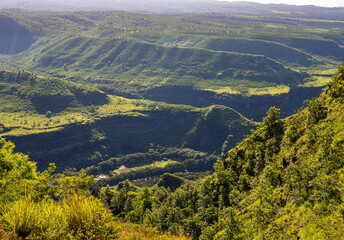 View of Waimea Canyon From The Stream and Canyon Lookout, Waimea Canyon State Park, Kauai, Hawaii, USA