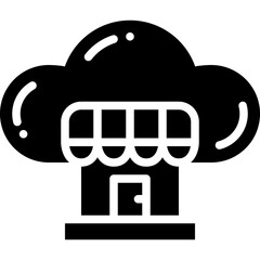 online store solid icon