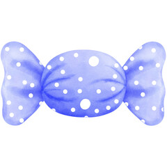 Watercolor colorful candle clipart. blue and white candle illustration. Happy halloween,christmas,invitation,greeting cards. 