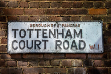 Tottenham Court Road in London, UK