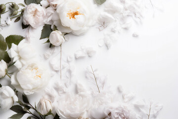Obraz na płótnie Canvas nature spring flower beautiful beauty white background celebration blossom floral wedding. Generative AI.