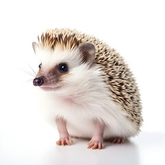 Obraz premium hedgehog on white, this design was generated by an artificial intelligence