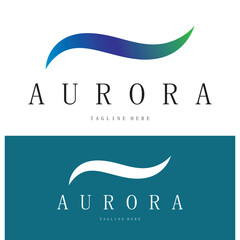 aurora logo design icon illustration vector template
