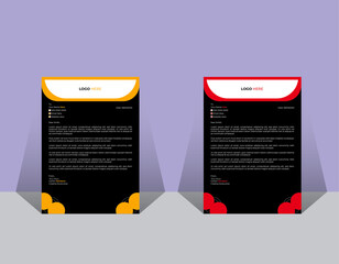 Clean and professional corporate company business letterhead template design, Simple And Clean Print Ready Design, modern corporate letterhead template design