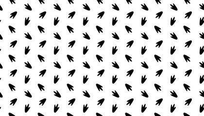 ペンギンの足跡のシームレスなパターン背景