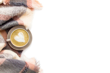 A cup of delicious aromatic coffee