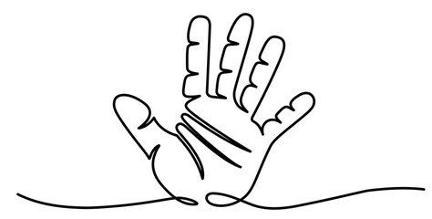 Hand line art