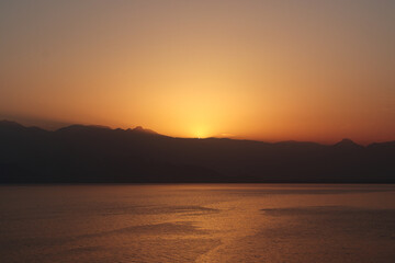 Beautiful sunset from Antalya Turkey