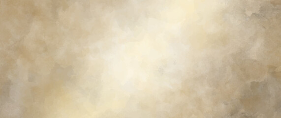 Gold vintage vector watercolor art background. Old paper. Beige watercolour texture for for cover design, cards, flyers, poster, banner or design interior. Brushstrokes and splashes. Painted template.