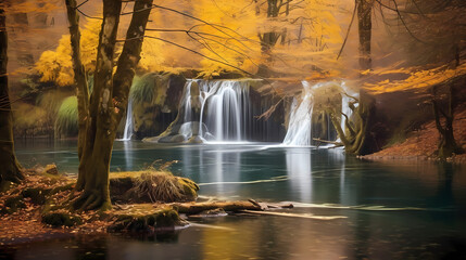  Stunning Waterfall Landscape of Plitvice Lakes Croatia